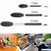 Kitchen Tongs - Set of 3-7 9 12 Inch Silicone Food Tongs-Non-slip Stainless Steel Cooking Tongs-Smart Locking Clip-Heat Resistant Food Grade-Handy Utensils For Barbecue Frying Salad Ice (Black) - B07D1NV6WS